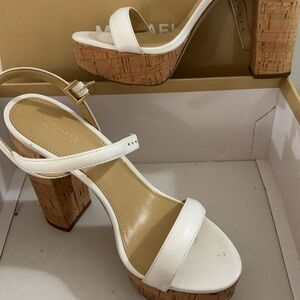Michael Kors White Platform Sandals